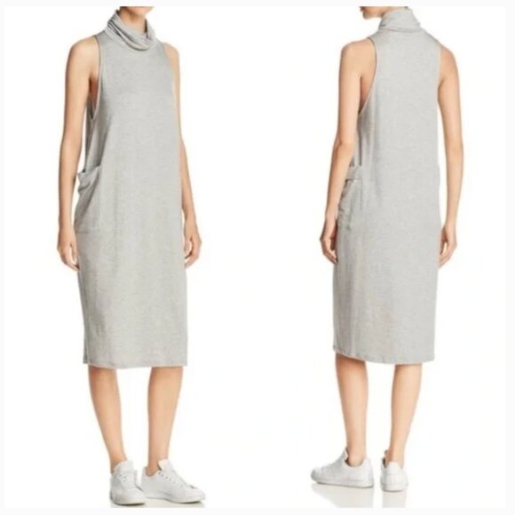 Eileen Fisher Tencel Loose Cowl Neck Sleeveless Dress - Petite S - Picture 1 of 7